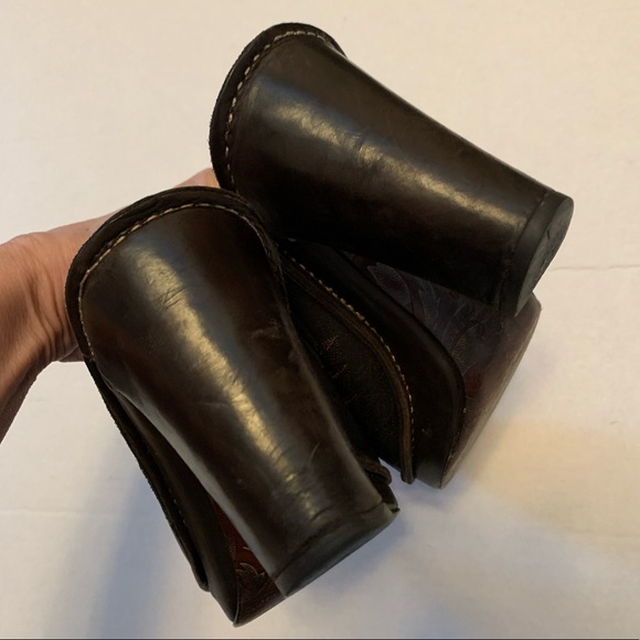 Donald J Pliner Bronze Leather Bozza Mule Clog Shoes 10 Western boot - Picture 3 of 13